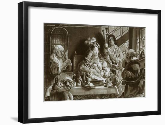 'Soprano recorders and bagpipes; Brussels gobelin designed by Jacobus Jordaens', 1948-Unknown-Framed Giclee Print