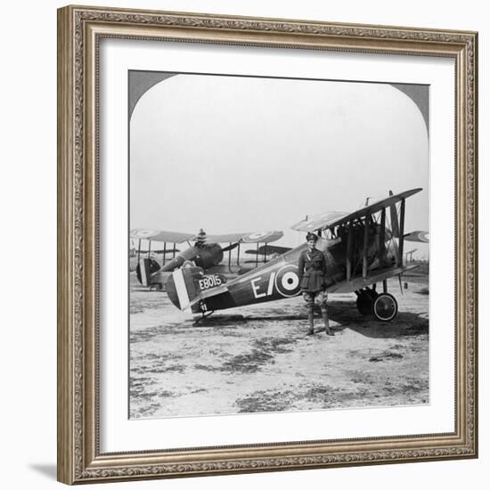 Sopwith Camel Aircraft Ready for a Patrol over the German Lines, World War I, C1917-C1918-null-Framed Photographic Print