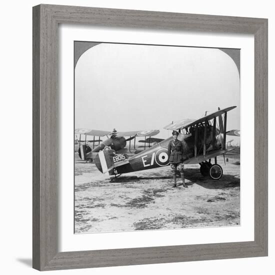 Sopwith Camel Aircraft Ready for a Patrol over the German Lines, World War I, C1917-C1918-null-Framed Photographic Print