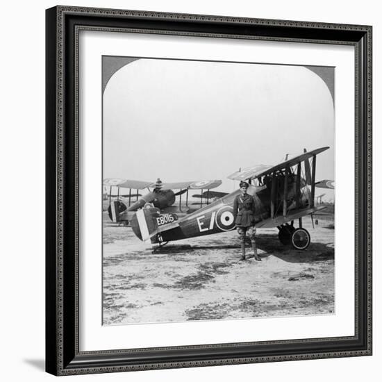 Sopwith Camel Aircraft Ready for a Patrol over the German Lines, World War I, C1917-C1918-null-Framed Photographic Print