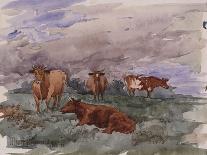 Cattle in a Landscape, 1890-Soren Emil Carlsen-Mounted Giclee Print
