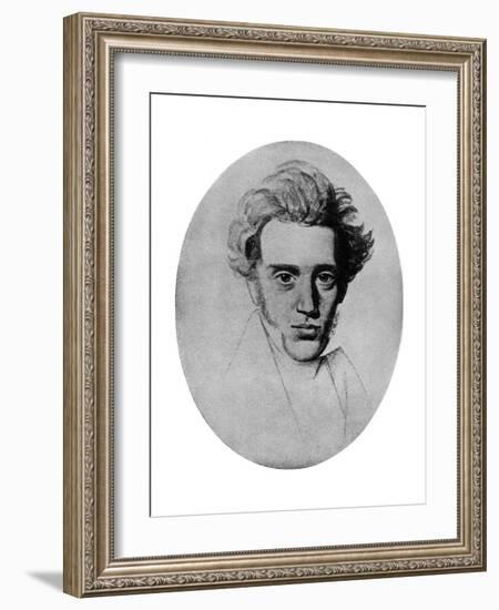 Soren Kierkegaard, Danish Philosopher and Theologian, C1840-Niels Christian Kierkegaard-Framed Giclee Print