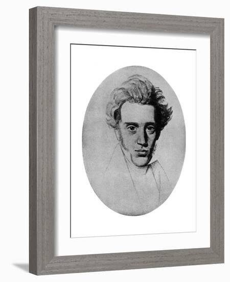 Soren Kierkegaard, Danish Philosopher and Theologian, C1840-Niels Christian Kierkegaard-Framed Giclee Print