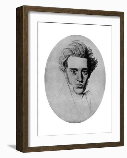 Soren Kierkegaard, Danish Philosopher and Theologian, C1840-Niels Christian Kierkegaard-Framed Giclee Print