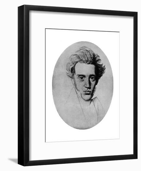 Soren Kierkegaard, Danish Philosopher and Theologian, C1840-Niels Christian Kierkegaard-Framed Giclee Print