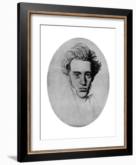 Soren Kierkegaard, Danish Philosopher and Theologian, C1840-Niels Christian Kierkegaard-Framed Giclee Print