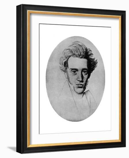 Soren Kierkegaard, Danish Philosopher and Theologian, C1840-Niels Christian Kierkegaard-Framed Giclee Print