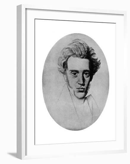 Soren Kierkegaard, Danish Philosopher and Theologian, C1840-Niels Christian Kierkegaard-Framed Giclee Print