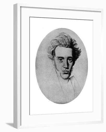 Soren Kierkegaard, Danish Philosopher and Theologian, C1840-Niels Christian Kierkegaard-Framed Giclee Print