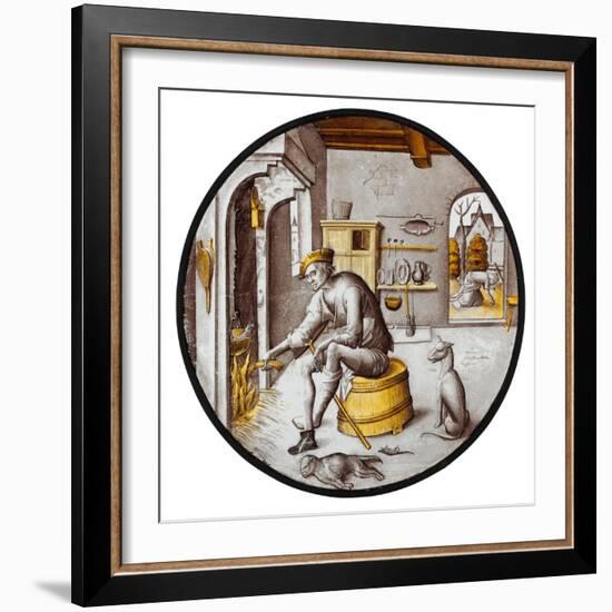 Sorgheloos  in Poverty, 1510–20-Netherlandish School-Framed Giclee Print