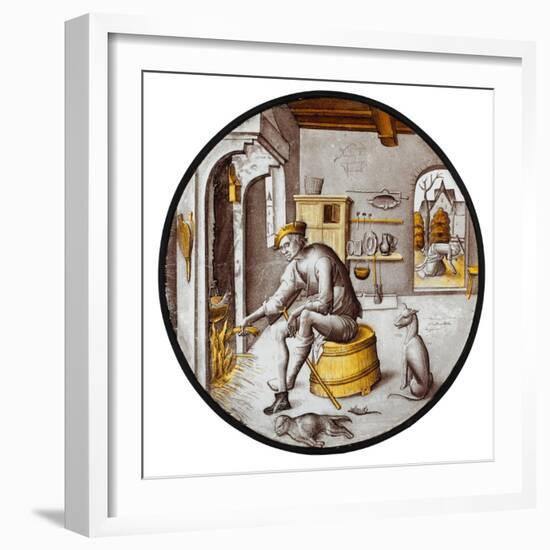 Sorgheloos  in Poverty, 1510–20-Netherlandish School-Framed Giclee Print