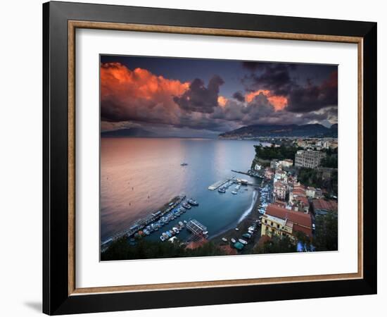 Sorrento, Italy: a Vibrant Sunset over the Classic Amalfi Coastal City-Ian Shive-Framed Photographic Print