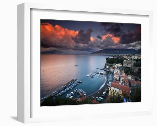 Sorrento, Italy: a Vibrant Sunset over the Classic Amalfi Coastal City-Ian Shive-Framed Photographic Print