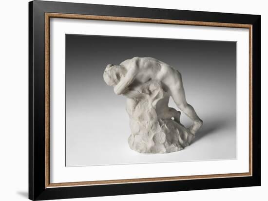 Sorrow (No. 2), Modeled C.1887, Cast before 1895 (Plaster)-Auguste Rodin-Framed Giclee Print