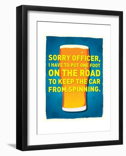 Sorry Officer-J.J. Brando-Framed Premium Giclee Print