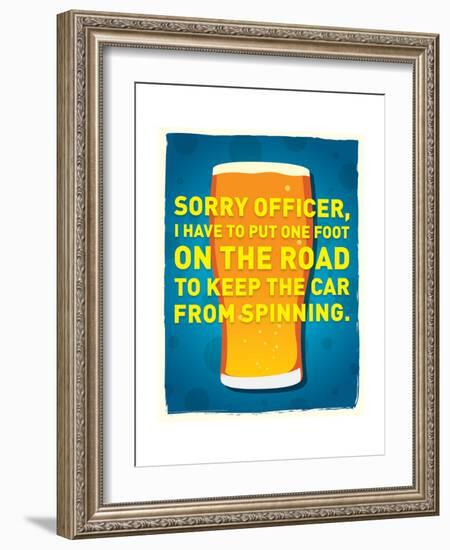 Sorry Officer-J.J. Brando-Framed Art Print