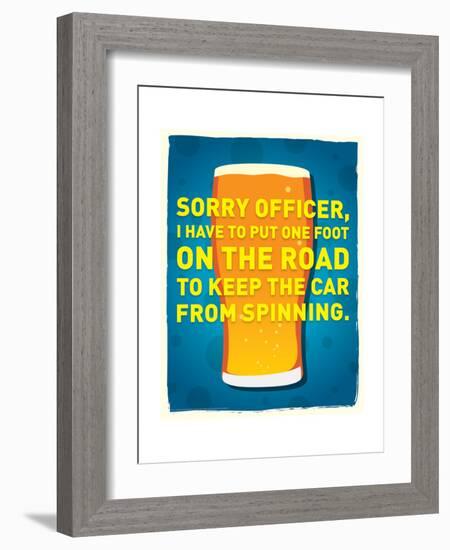 Sorry Officer-J.J. Brando-Framed Art Print