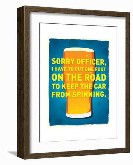 Sorry Officer-J.J. Brando-Framed Art Print