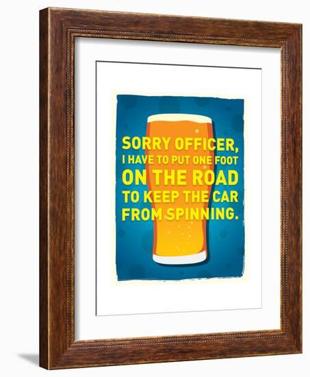 Sorry Officer-J.J. Brando-Framed Art Print