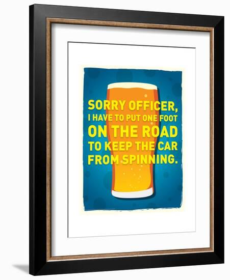 Sorry Officer-J.J. Brando-Framed Art Print