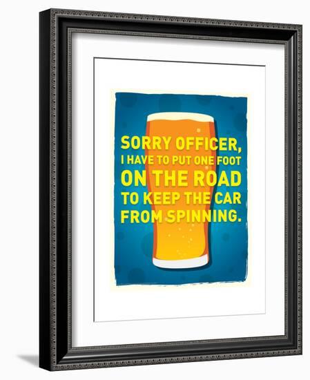 Sorry Officer-J.J. Brando-Framed Art Print