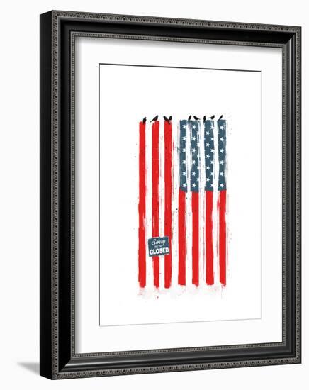 Sorry We Are Closed-Balazs Solti-Framed Art Print