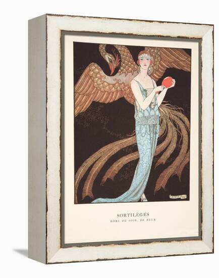 Sortilèges from a Collection of Fashion Plates, 1922 (Pochoir Print)-Georges Barbier-Framed Premier Image Canvas