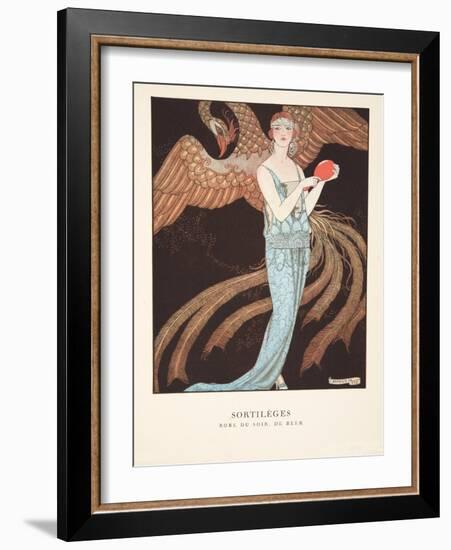 Sortilèges from a Collection of Fashion Plates, 1922 (Pochoir Print)-Georges Barbier-Framed Giclee Print