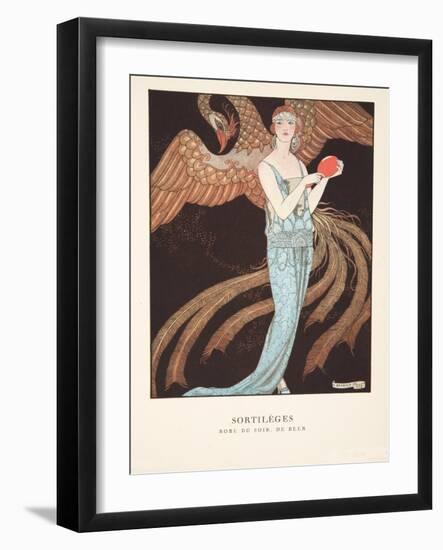 Sortilèges from a Collection of Fashion Plates, 1922 (Pochoir Print)-Georges Barbier-Framed Giclee Print