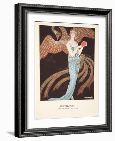 Sortilèges from a Collection of Fashion Plates, 1922 (Pochoir Print)-Georges Barbier-Framed Giclee Print