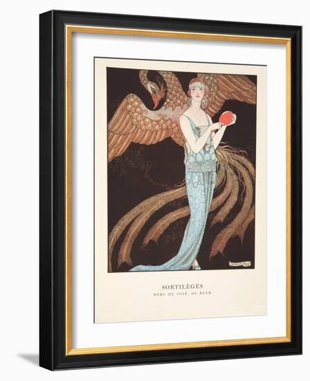 Sortilèges from a Collection of Fashion Plates, 1922 (Pochoir Print)-Georges Barbier-Framed Giclee Print