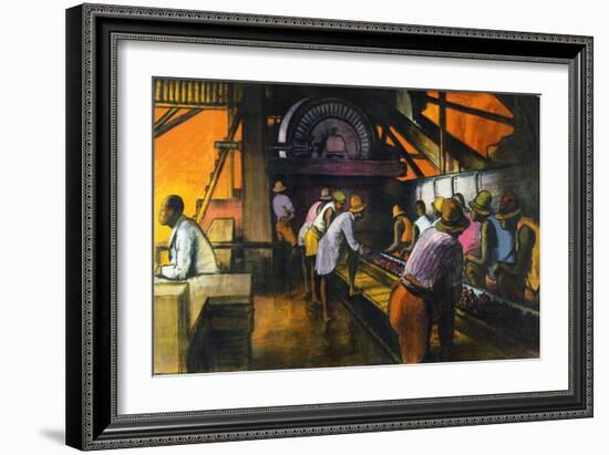 Sorting Manganese Ore, from the Series 'What Gold Coast Prosperity Means'-Gerald Spencer Pryse-Framed Giclee Print