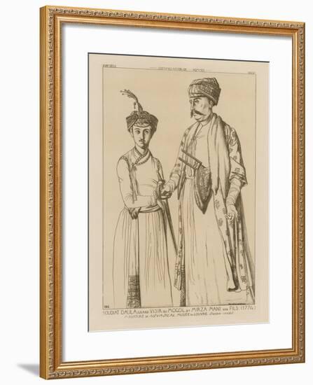 Soudiat Daula, Grand Vizier of the Mongols and His Son, Mirza Mani-null-Framed Giclee Print