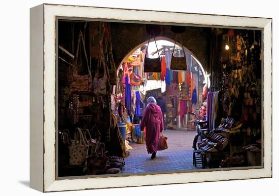 Souk, Marrakech, Morocco, North Africa, Africa-Neil Farrin-Framed Premier Image Canvas