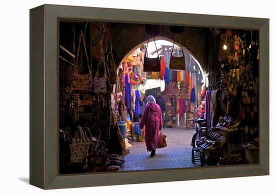 Souk, Marrakech, Morocco, North Africa, Africa-Neil Farrin-Framed Premier Image Canvas