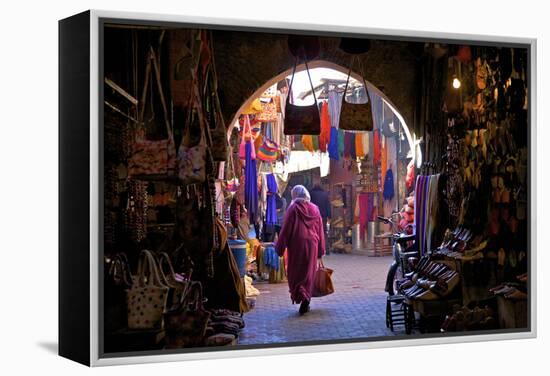 Souk, Marrakech, Morocco, North Africa, Africa-Neil Farrin-Framed Premier Image Canvas