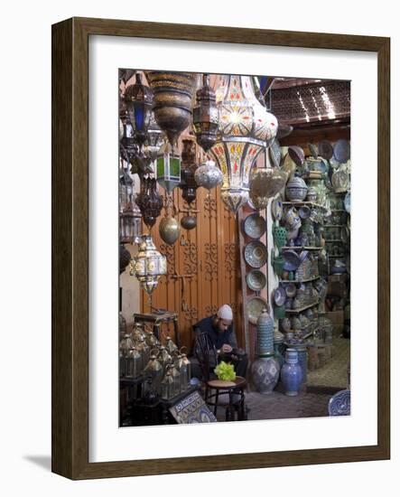 Souk, Marrakesh, Morocco, North Africa, Africa-Frank Fell-Framed Photographic Print