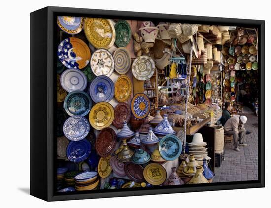 Souks in the Medina, Marrakesh, Morocco, North Africa, Africa-De Mann Jean-Pierre-Framed Premier Image Canvas