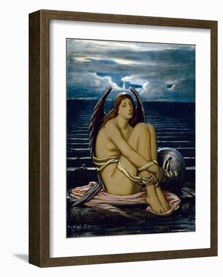 Soul in Bondage, C. 1891 (Oil on Paperboard)-Elihu Vedder-Framed Giclee Print