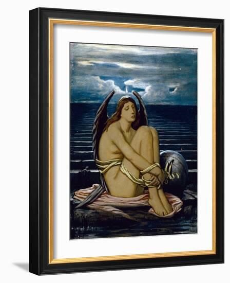 Soul in Bondage, C. 1891 (Oil on Paperboard)-Elihu Vedder-Framed Giclee Print