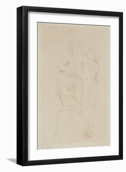 Souls in Purgatory, 1893 (Drypoint)-Auguste Rodin-Framed Giclee Print