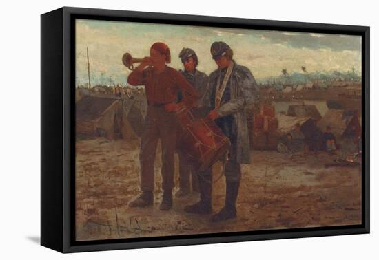 Sounding Reveille, 1865-Winslow Homer-Framed Premier Image Canvas