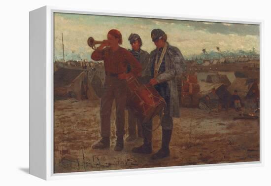 Sounding Reveille, 1865-Winslow Homer-Framed Premier Image Canvas