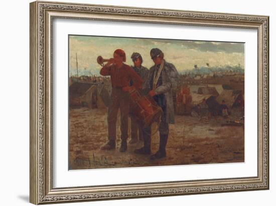 Sounding Reveille, 1865-Winslow Homer-Framed Giclee Print