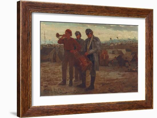 Sounding Reveille, 1865-Winslow Homer-Framed Giclee Print