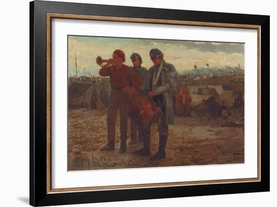 Sounding Reveille, 1865-Winslow Homer-Framed Giclee Print