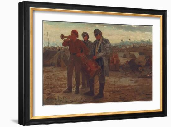 Sounding Reveille, 1865-Winslow Homer-Framed Giclee Print