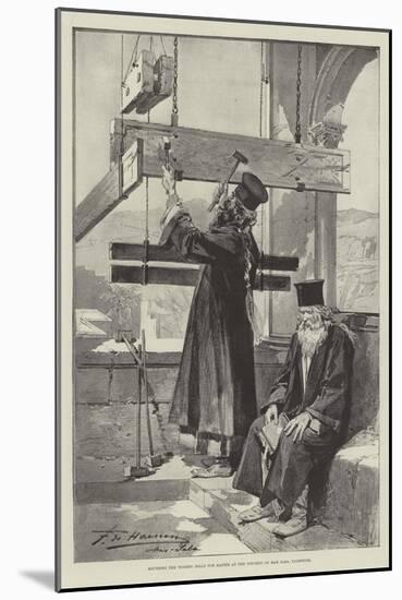 Sounding the Wooden Bells for Easter at the Convent of Mar Saba, Palestine-null-Mounted Giclee Print