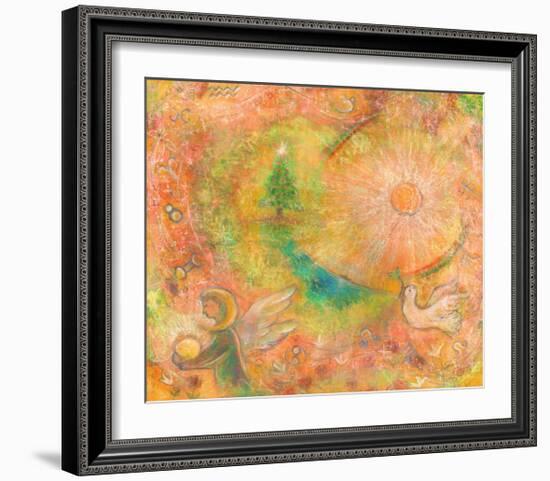 Sounds in the Universe: Dove Tree, and Sun-Miyuki Hasekura-Framed Giclee Print