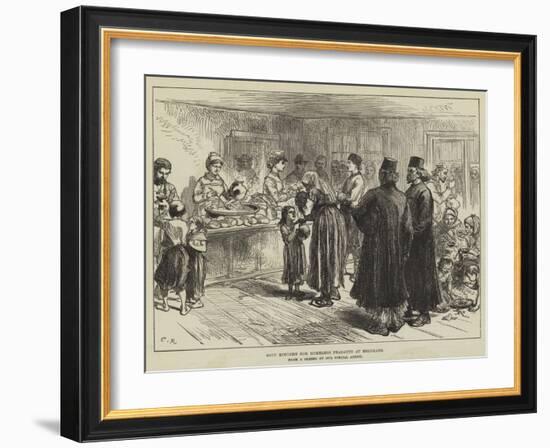 Soup Kitchen for Homeless Peasants at Belgrade-Charles Robinson-Framed Giclee Print